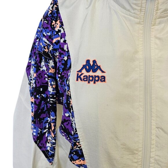 Vintage Kappa Windbreaker Jacket, Full Zip, 80's, Patterned, Streetwear - Picture 9 of 10